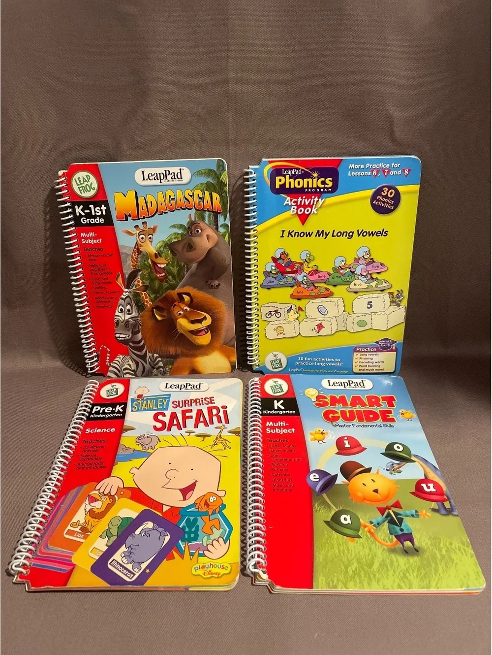 Vintage LeapFrog LeapPad Book Lot 12 Assorted Learning Books Pre-K–5th Grade